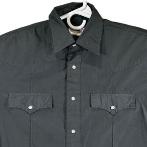 Sheplers Mens Western Pearl Snap Shirt Black Long Sleeve Yoke Pockets